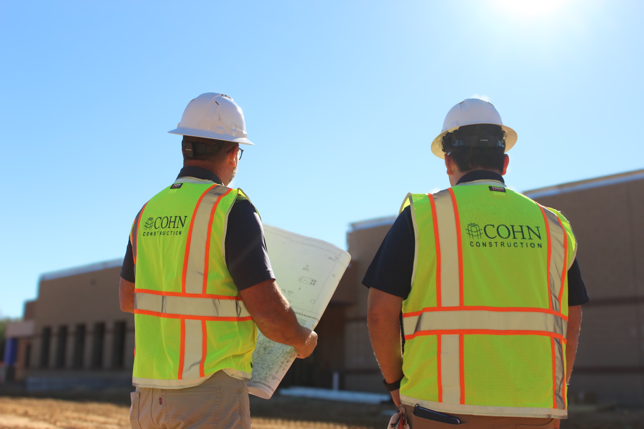 Cohn Construction safety team on a jobsite